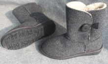 Warm 100%  Wool Felt Boots And Shoes With 2mm - 3mm Thickness