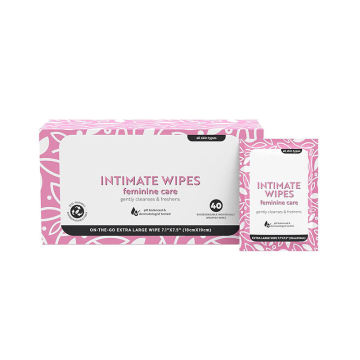 Customized intimate cleaning wipes for women