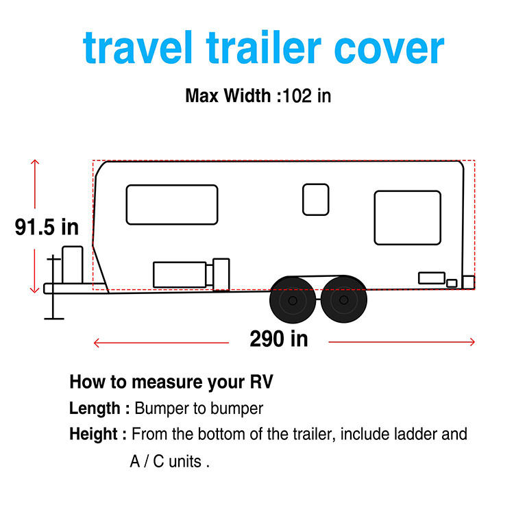 Op maat gemaakte reisaanhangwagenhoes caravan cover/camper cover