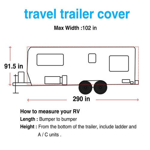 Tailored travel trailer cover Caravan Cover/RV Cover