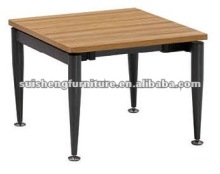 Popular melamine board steel leg Chinese tea table TE017