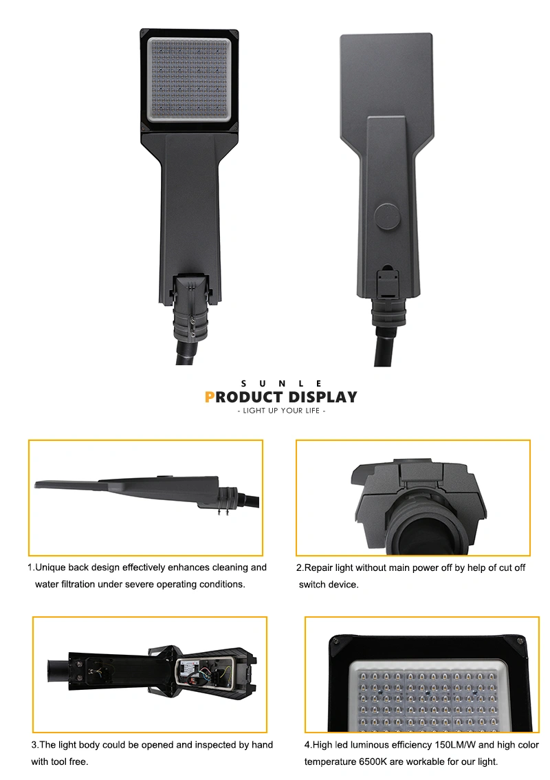 200W High Power Road Lamp LED Street Light with 5 Years Warranty