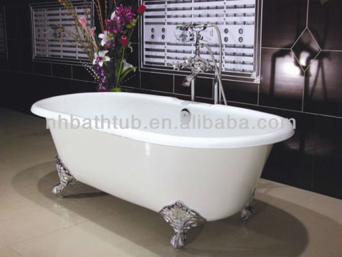 double ended cast iron bathtub/clawfoot tub/oval freestanding bathtub