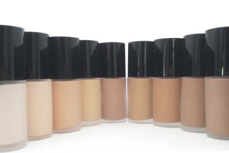 10 color liquid foundation Frosted glass bottle Natural Concealer cream gel Long lasting face makeup easy to use vegan