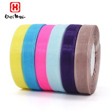 Factory Wholesale 100% Nylon Solid Colors Organza Ribbon Roll for Gift Wrap