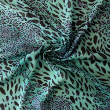Factory Offer Pure Silk Crepe De Chine,Chinese Crepe Leopard Animal Printed