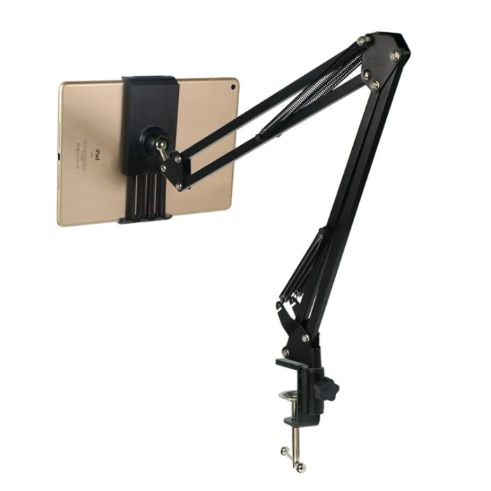 90cm Extended Metal Bed Clamp Tablet Mobile Phone Holder Mount