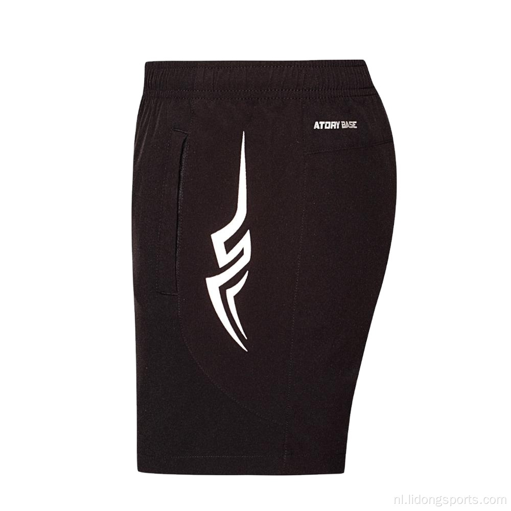 Mesh polyester aangepaste logo zomerloop training shorts