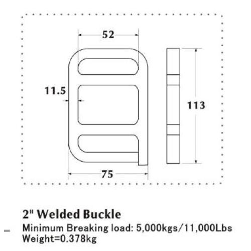 Welded Buckle With One Time Slide