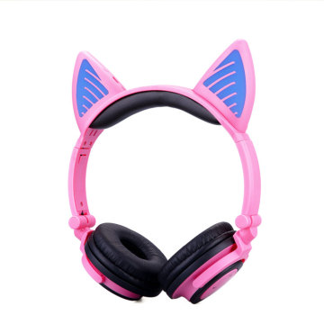 Fone de ouvido Bluetooth Cat para estudo on-line infantil