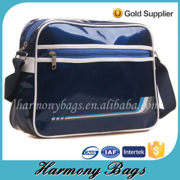 The latest design navy PVC mirror cheap men shoulder bag