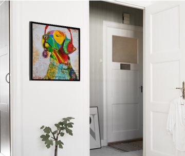 Music Beat Headphone Cartoon Dog Canvas Print