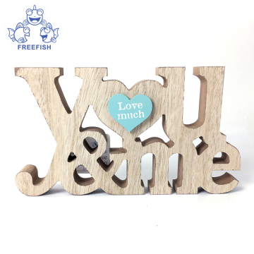 Customized 3D Wooden decorative desktop word letters block