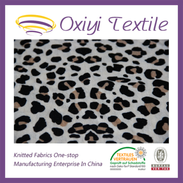 Good quality modal silk jersey poly span printed Korean velvet