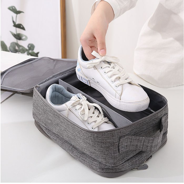 Portable custom logo organizer storage bag polyester shoe traveling bag