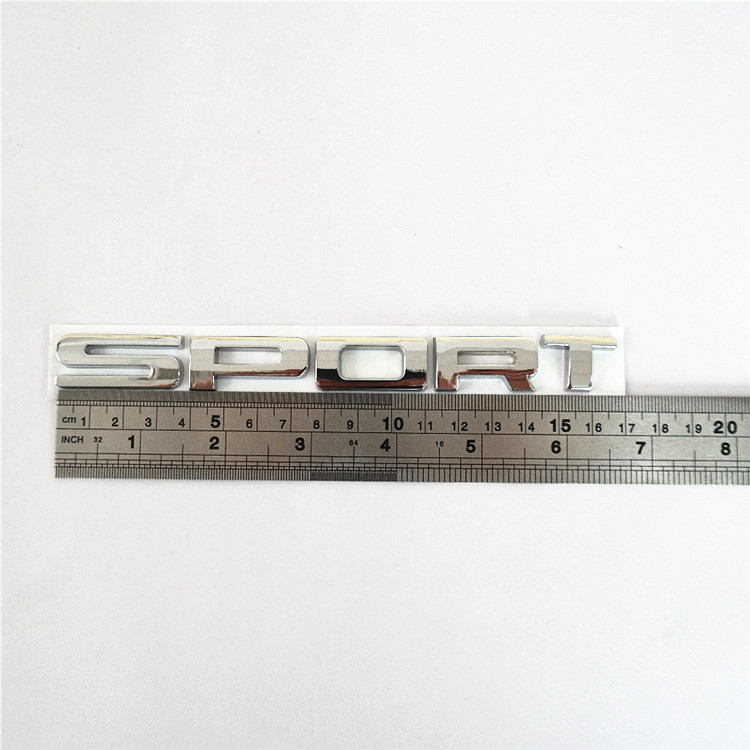 Custom Plastic Number Letter Car ABS Sport Silver  Decal Custom Car  Logo Badge Emblem Sticker