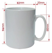 White Ceramic Coated Blank Mug for Sublimation Transfer