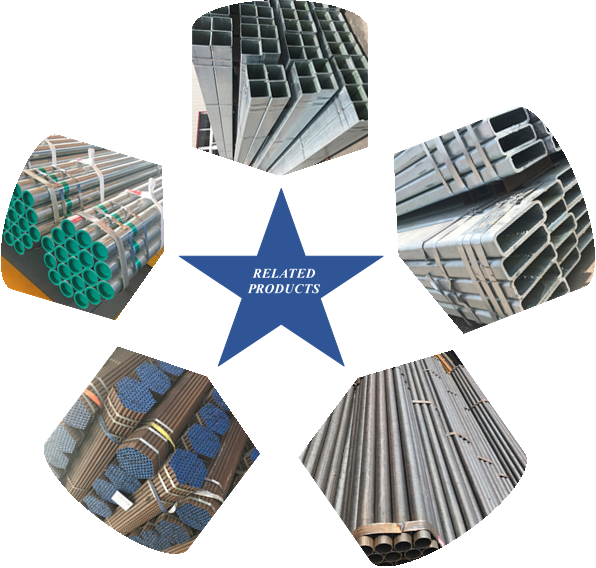 Factory supplier20 40 80 inch ASTM A500 ERWgalvanized welded square tube MS carbon steel pipe