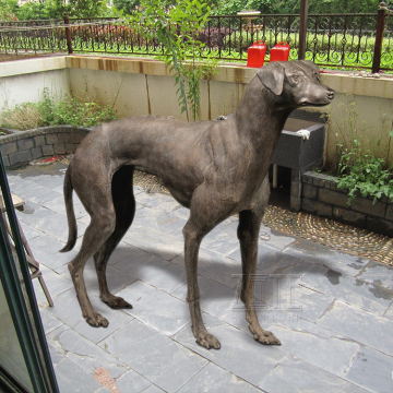 China factory customized decorative animal statue bronze greyhound statue
