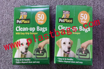 HDPE cheap plastic doggy bags with color box