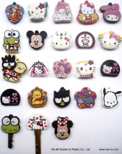 cartoon series lovely pink rabbit shape rubber key chain holder