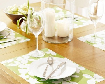 Colored eco-friendly plastic placemat, pp placemat, dinner placemat
