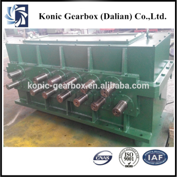 Transmission high rpm twin screw extruder helical gearbox