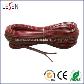 Transparent Speaker Cable with Red Line