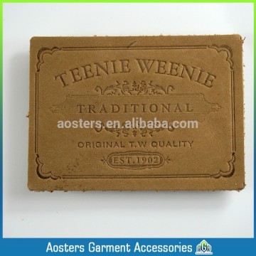 high quality embossed leather label for women dresses