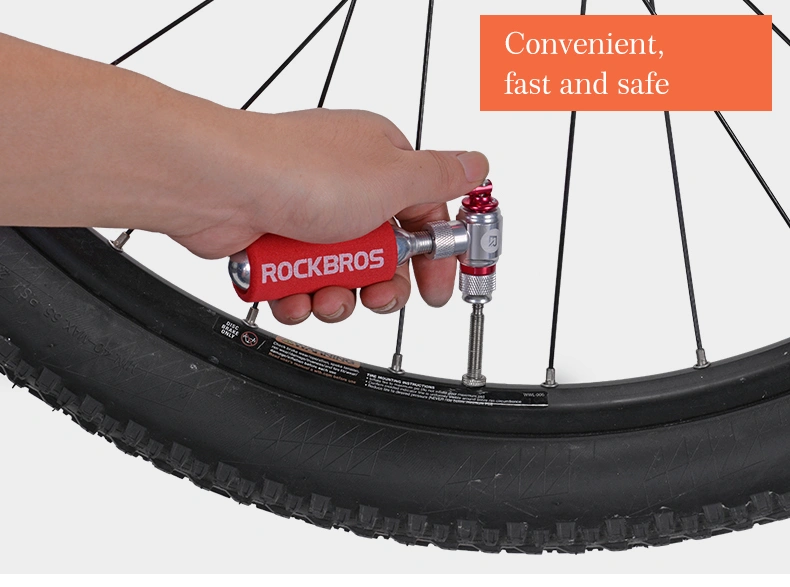 Rockbros Mini Bicycle Pump CO2 Bike Inflator Insulated Sleeve Air Cycling Pump for Mountain Road Bike Ball MTB Bike Accessories