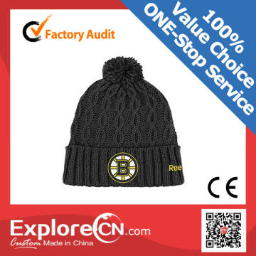 Winter Warm Acrylic Knit Hat with Logo