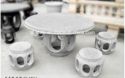 Chinese G603 Granite Stone Bench and Stone Table for House