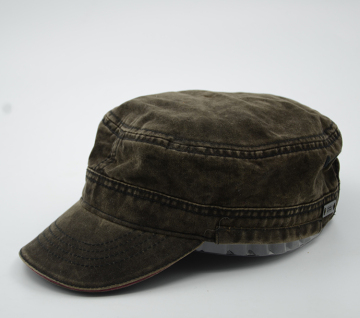 2015 new black plain army cap flat top cap custom military cap