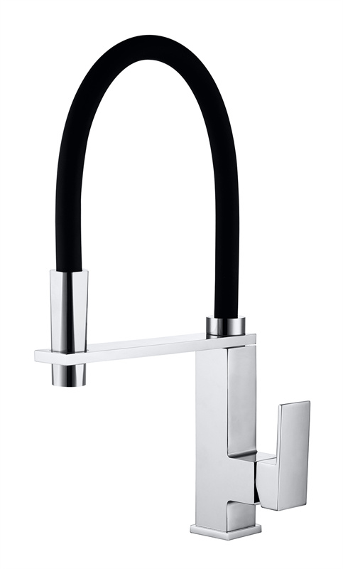 Quadratische Siliziumrohrküchenarmatur ausziehen Square Pull Out Silicon Pipe Kitchen Faucet