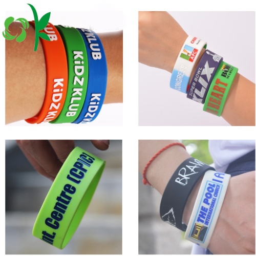 Aangepaste woord promotionele armbanden siliconen armband