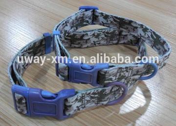 Large size camouflage color polyester pet collar