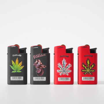 Soft Flame Leaf Pattern Mini Flint Lighter