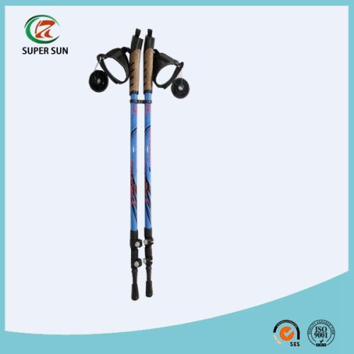 3 sections telescopic aluminum 6061 nordic walking stick/walking pole/folding walking stick