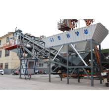 Automatic 65KW Belt Conveyor Concrete Batching Plant for Four Warehouse Cement Mixing Station