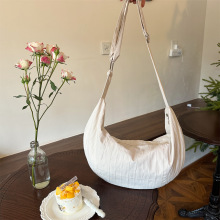 Large Reusable Custom Minimalist Canvas White Messenger Bag