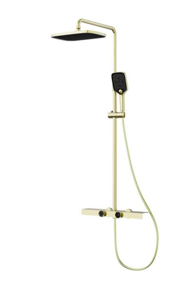 Brushed Gold Constant Temperature Bathroom Shower Faucet