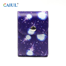 Jellyfish Staming Snap Button PU Storage Bag