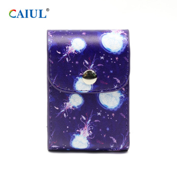 Jellyfish Staming Snap Button PU Storage Bag