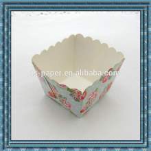 Square shape high temperature muffin cup cupcake container