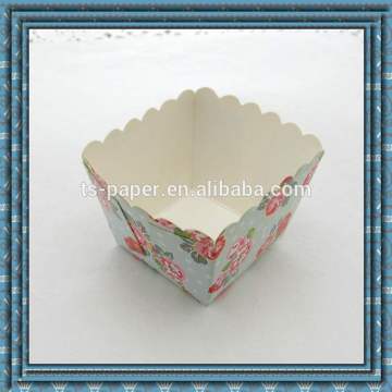 Square shape high temperature muffin cup cupcake container