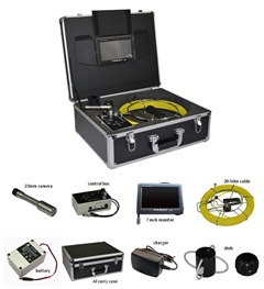 Handy and Compact Video Pipe Inspection Camera with Digital Meter-Counter