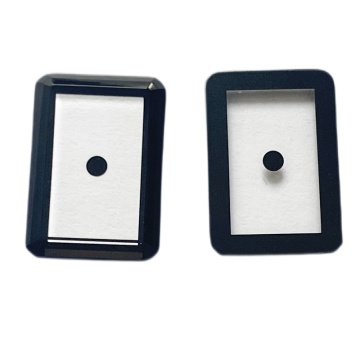 Square Glass With Plating Black Edge For Watch