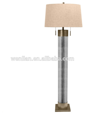 Glass cylinder brass lamp LED brass floor lamp