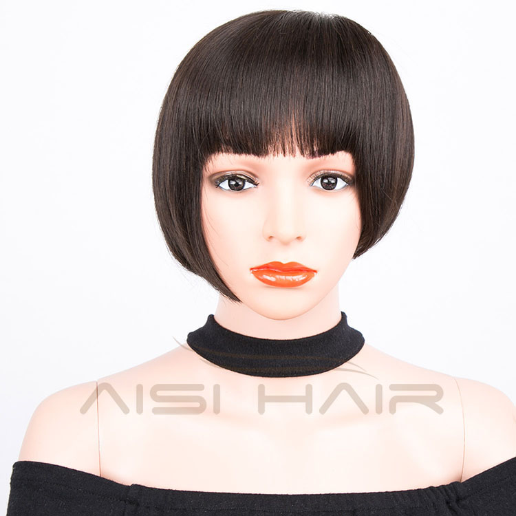 Aisi Hair Wholesale Burmese Hair 8 Inch Full Lace Bob Wig a Short Hairstyle For Black Women