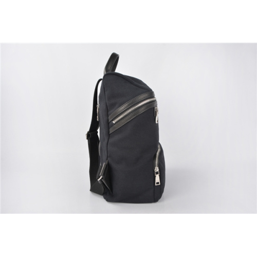 Quadra Heritage Waxed Large Canvas Rucksack In Schwarz